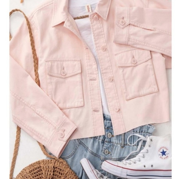 Lightweight Blush Jean Jacket - Picture 2 of 5